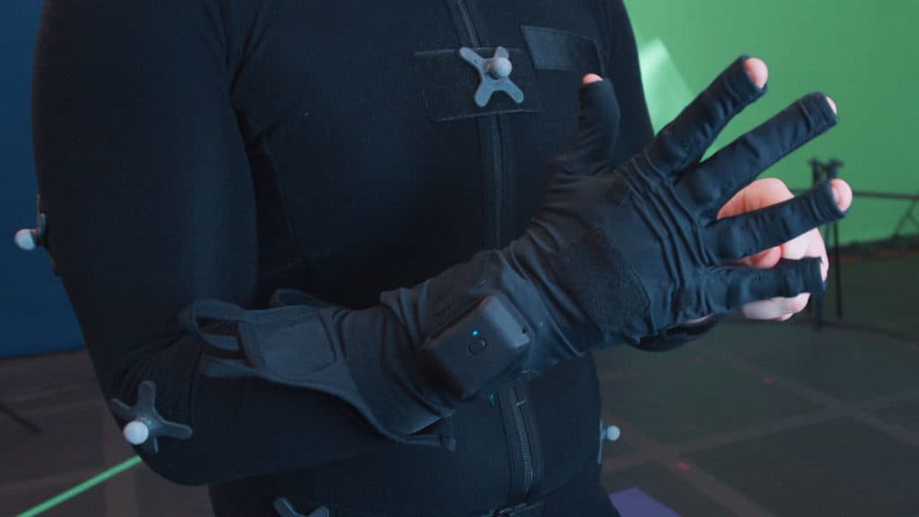 OptiTrack and StretchSense motion capture solution